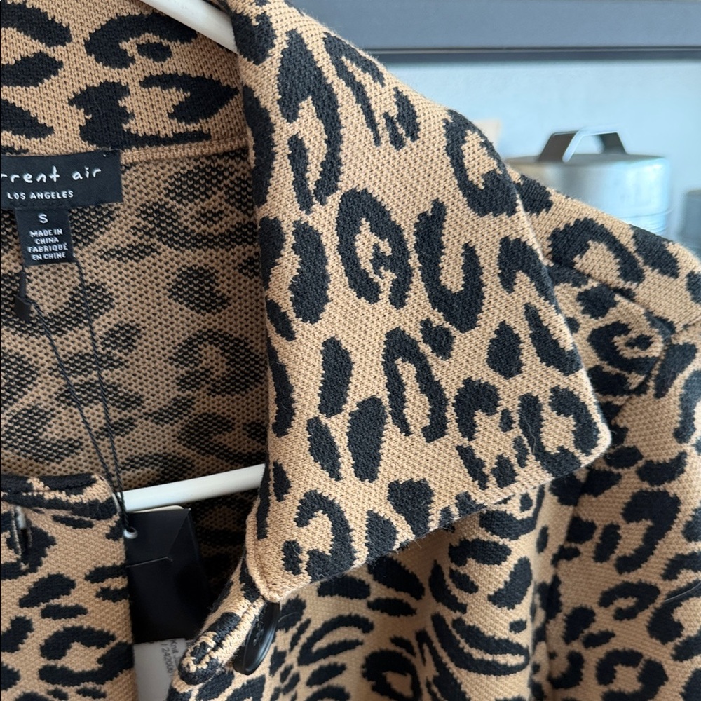 Current Air Leopard Print Button-Down Jacket - Ta… - image 7
